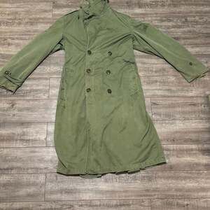 Vintage 1953 OG 107 Military Overcoat / Army Trench Coat